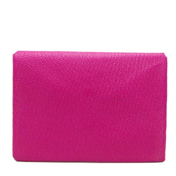 Hermes Calvi DUO Card Holder Pink Chevre Leather - Picture 3 of 17